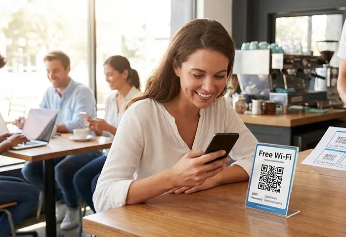 利用イメージ:Wi-Fi案内POP